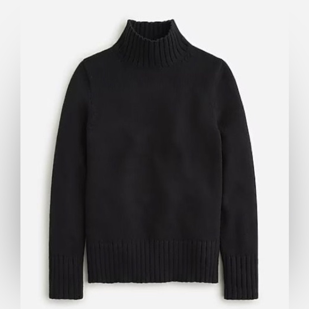 J. Crew black cotton turtleneck sweater